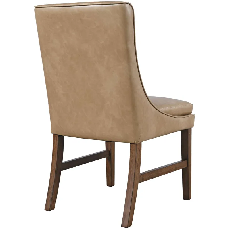 Carsons Modern Transitional Faux Leather Upholstered Dining Chair Set Of 2