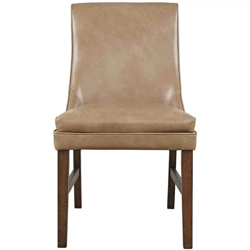 Carsons Modern Transitional Faux Leather Upholstered Dining Chair Set Of 2