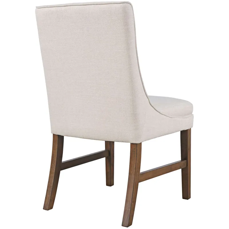 Carsons Modern Transitional 7-Piece Dining Set With High-Back Upholstered Chairs