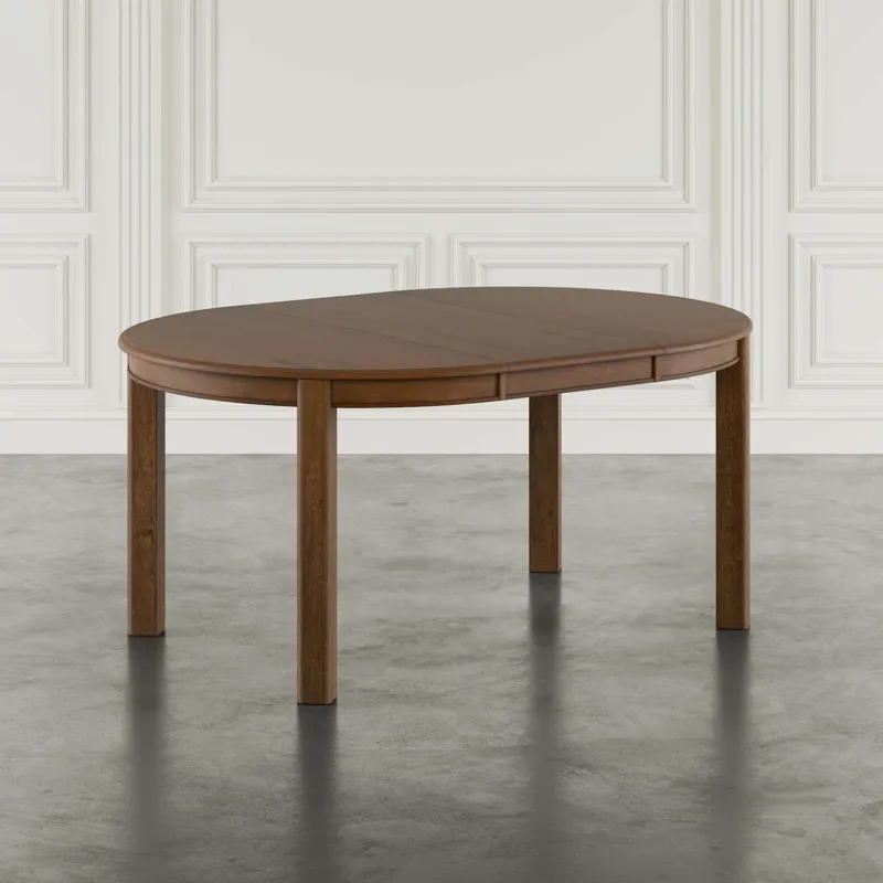 Carsons Modern Transitional 65 Inch Round To Oval Extension Dining Table