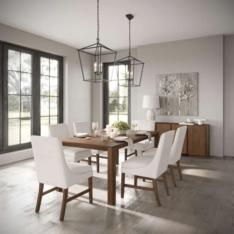 Carsons Modern Transitional Upholstered Dining Chair Set Of 2