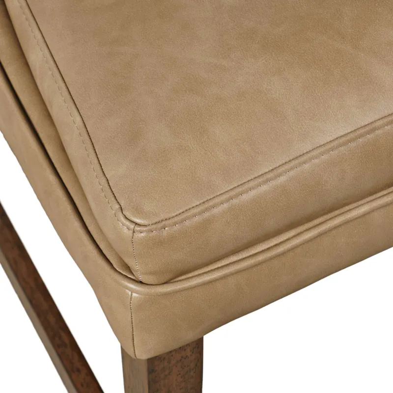 Carsons Modern Transitional Faux Leather Upholstered Counter Barstool Set Of 2