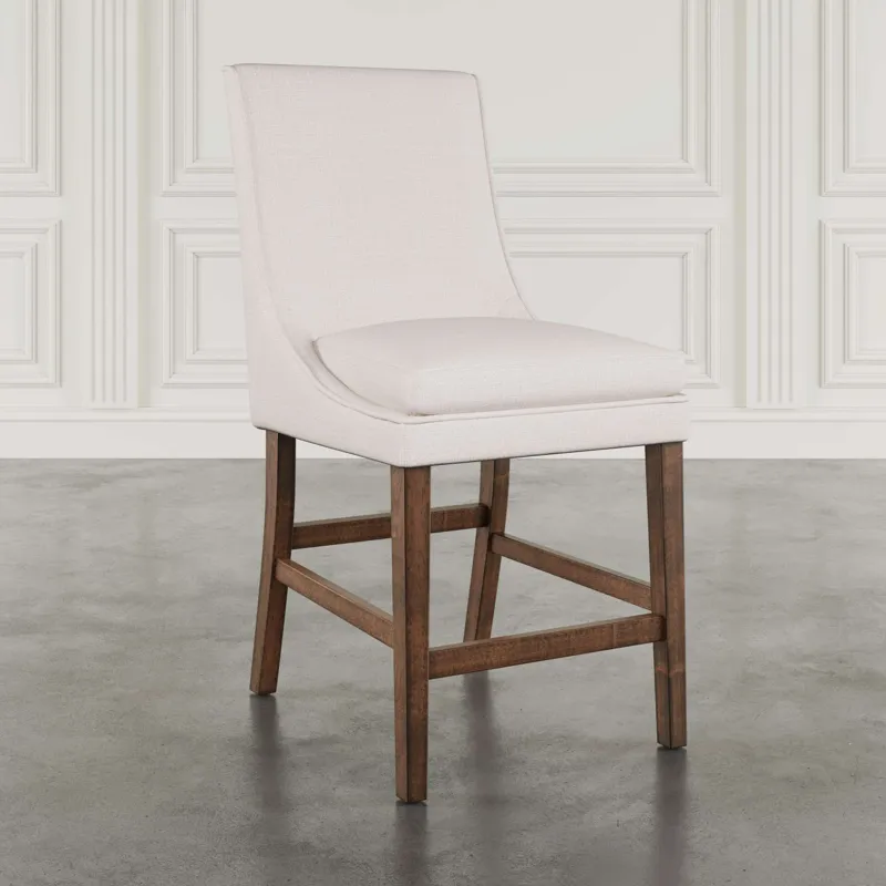 Carsons Modern Transitional Upholstered Counter Barstool Set Of 2