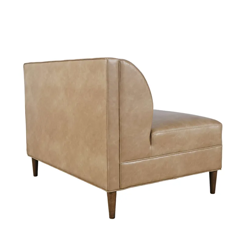 Ruston Modern Banquette Faux Leather Sectional One Seat Bench