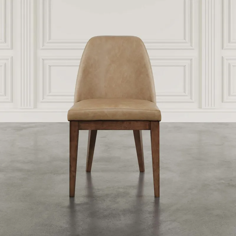 Ruston Modern Faux Leather Dining Chair Set Of 2
