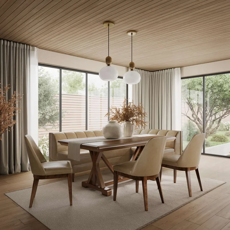 Ruston Modern 72-Inch Trestle Dining Table