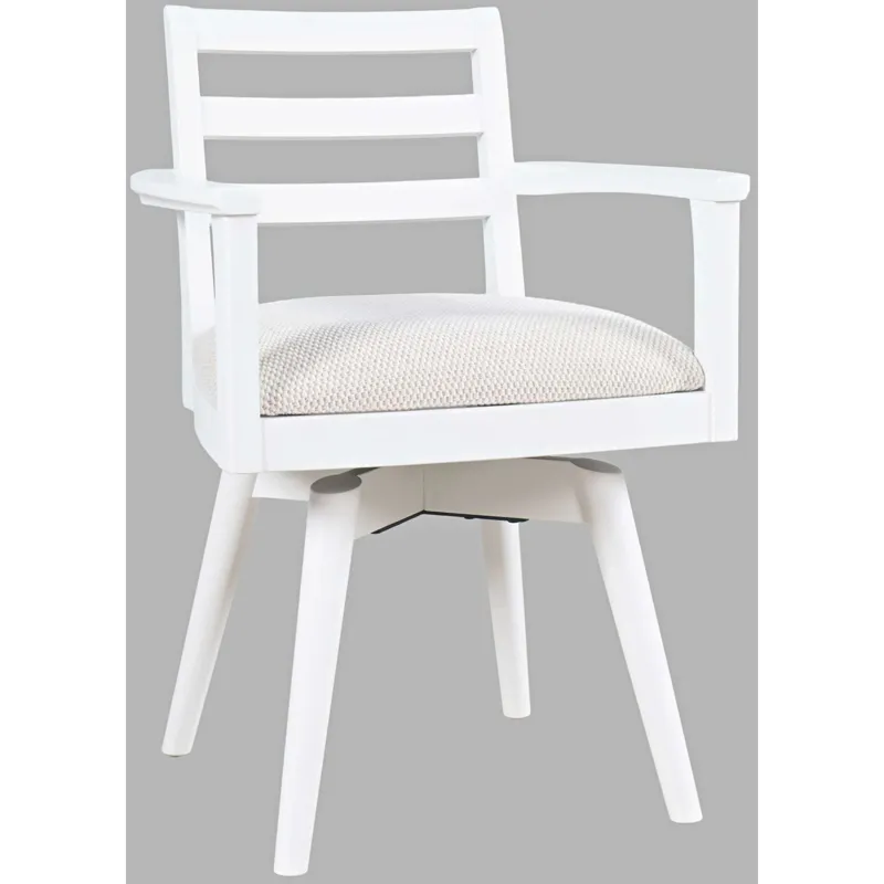 Axis Mid-Century Modern 5-Piece Round Ladderback Swivel Dining Set