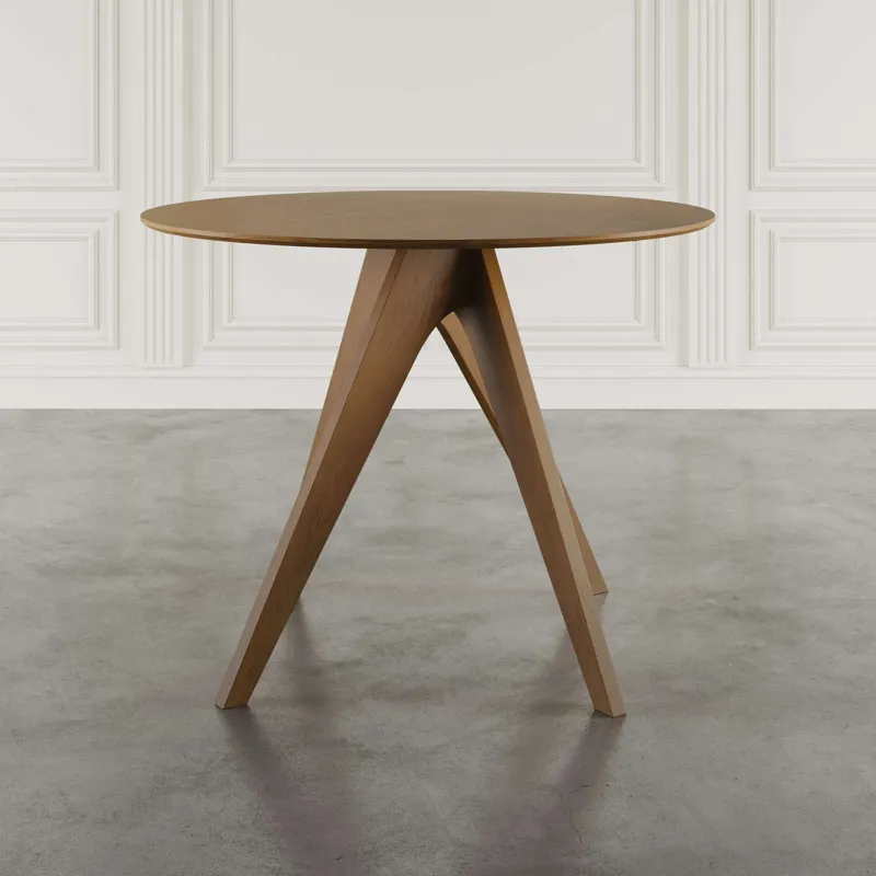 Axis Mid-Century Modern 47-Inch Round Cross-Base Counter Height Dining Table