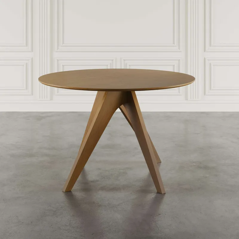 Axis Mid-Century Modern 47-Inch Round Cross-Base Dining Table