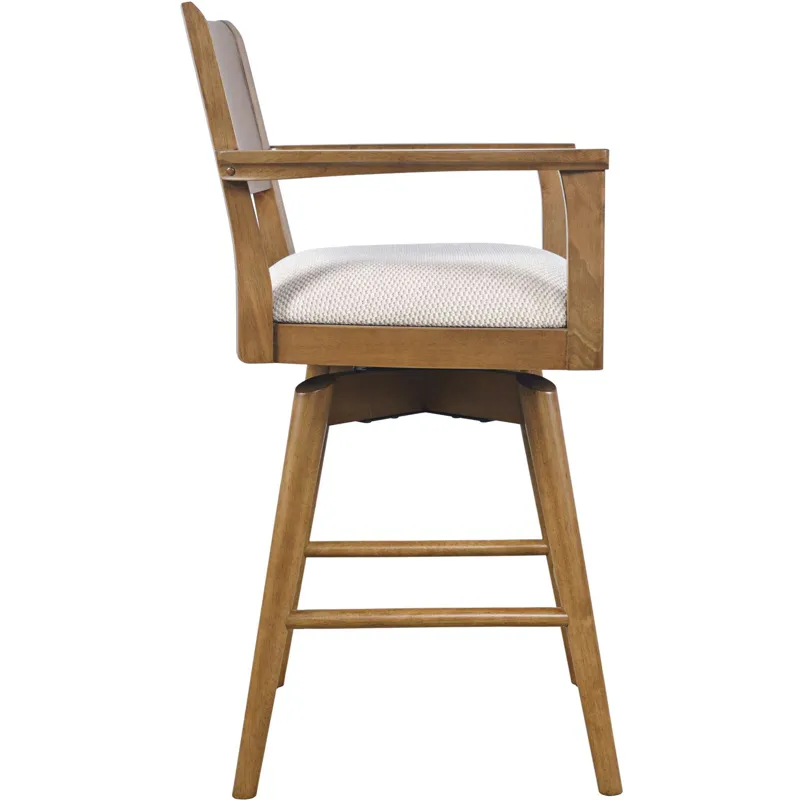 Axis Mid-Century Modern Upholstered Swivel Panel Dining Chairs Set Of 2