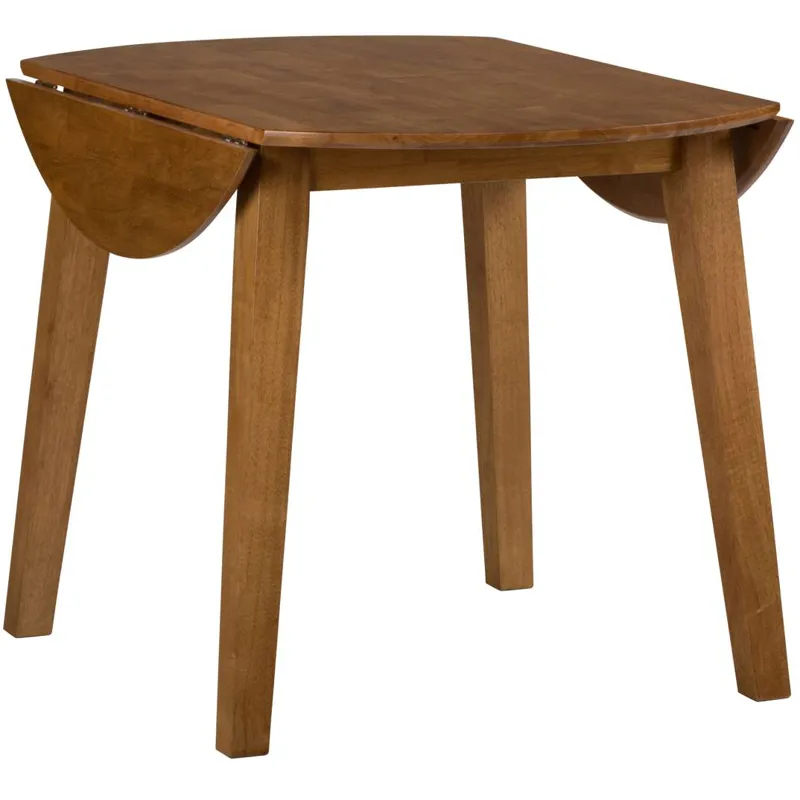 Simplicity 3-Piece Solid Wood Drop-Leaf Extension Dining Set With X-Back Chairs