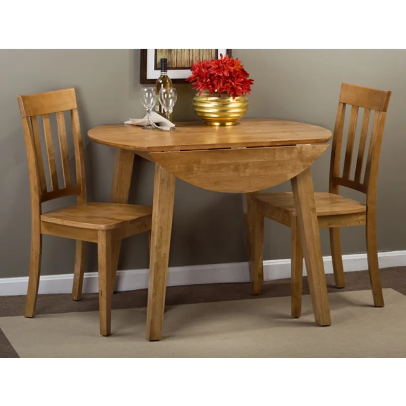 Simplicity Solid Wood Classic Round Drop-Leaf Table