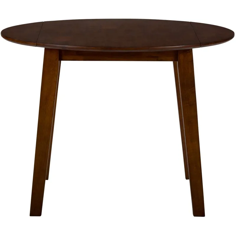 Simplicity 3-Piece Solid Wood Drop-Leaf Extension Dining Set With X-Back Chairs