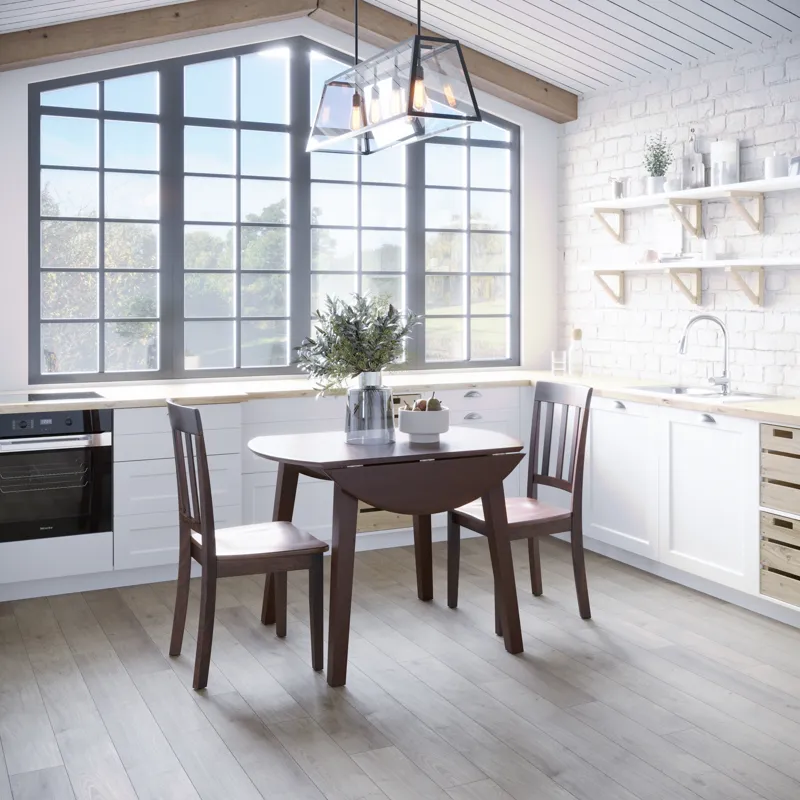 Simplicity Solid Wood Classic Slat Back Dining Chair(Set Of 2)