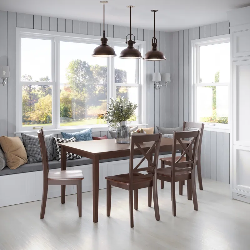 Simplicity Solid Wood Classic Cross-Back Dining Chair(Set Of 2)