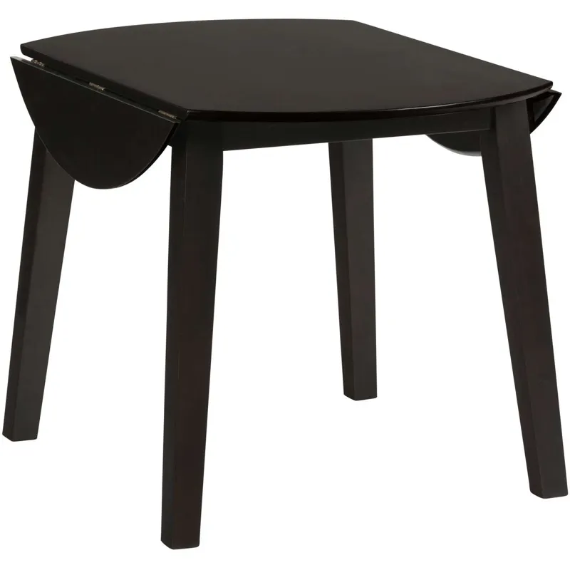 Simplicity 3-Piece Solid Wood Drop-Leaf Extension Dining Set With X-Back Chairs