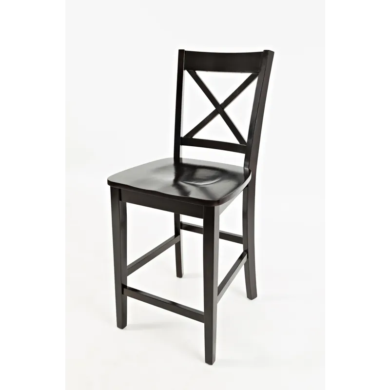 Simplicity Solid Wood Classic X-Back Counter Stool(Set Of 2)