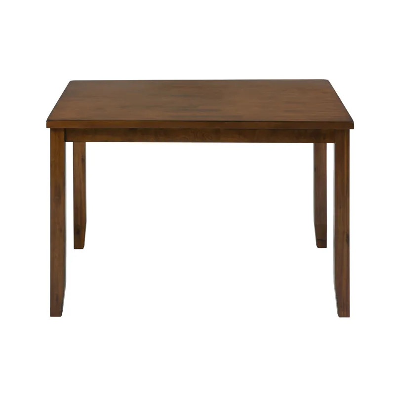 Rustic Brown Five Piece Dining Set Table With Four Faux Leather Chairs