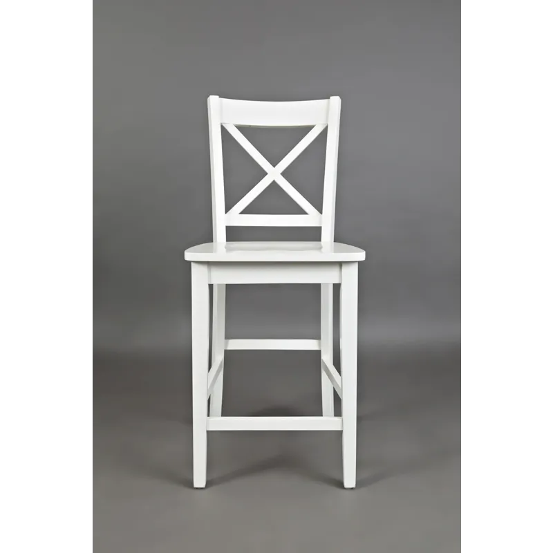 Simplicity Solid Wood Classic X-Back Counter Stool(Set Of 2)