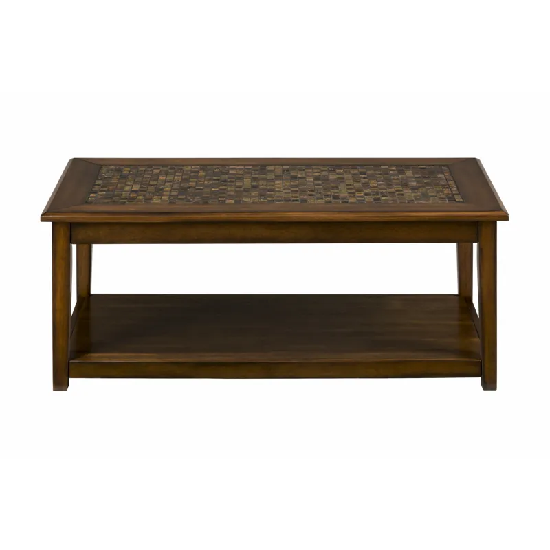 Baroque 48\" Coffee Table With Mosaic Tile Inlay