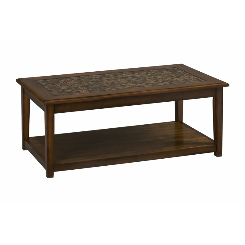 Baroque 48\" Coffee Table With Mosaic Tile Inlay