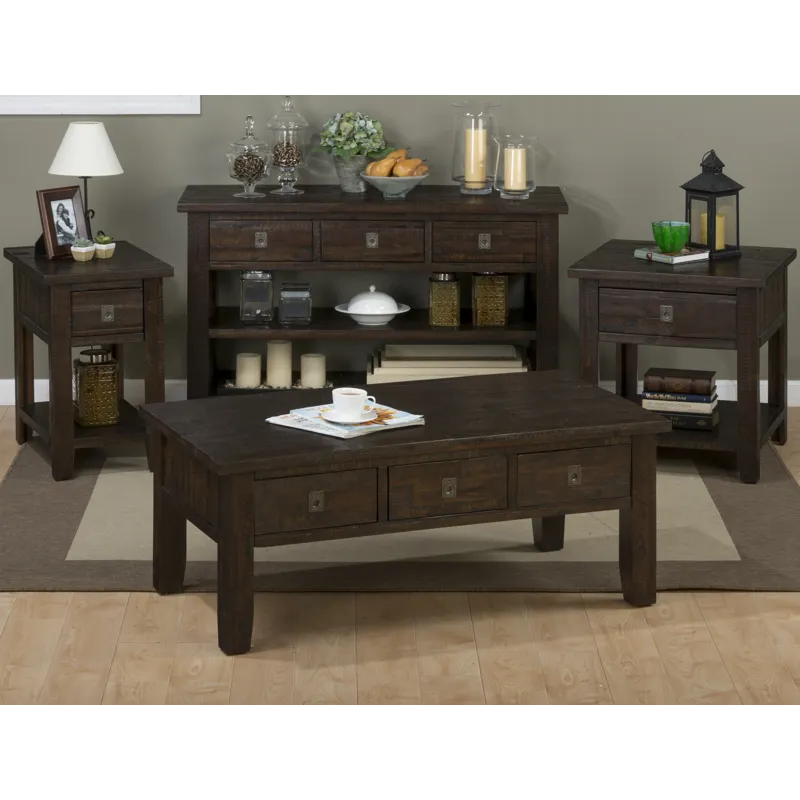 Kona Grove 48\" Distressed Solid Wood Rectangle Coffee Table