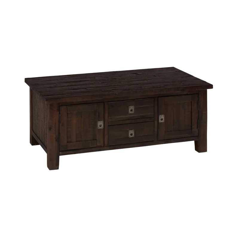 Kona Grove Distressed Rustic Solid Acacia Rectangle 48\" Coffee Table