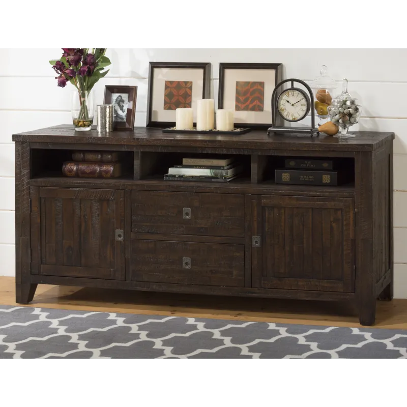 Kona Grove Distressed Rustic Solid Wood 70\" Media Unit