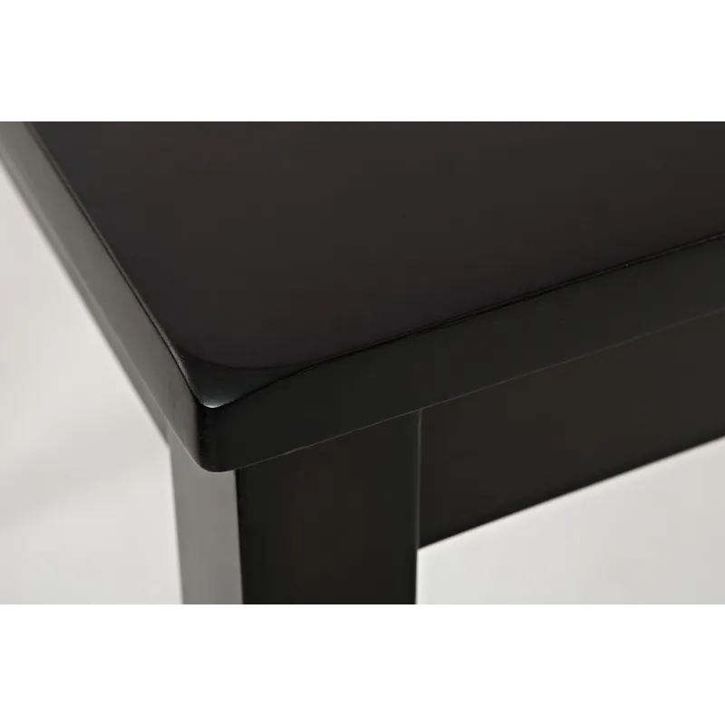 Dark Rustic Prairie Five Piece Counter Height Dining Set Table And 4 Faux Leather Stools