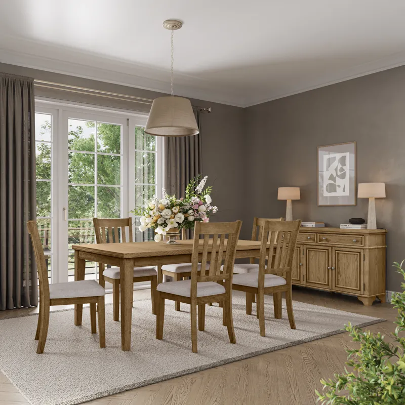 Brentwood Modern Transitional Slatback Dining Chair Set Of 2