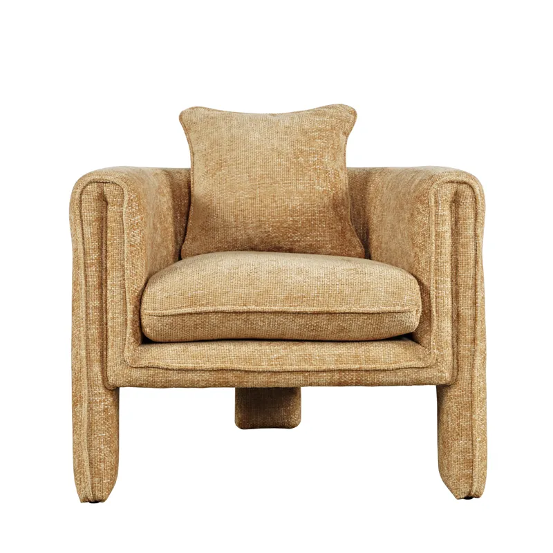 Adley Modern Upholstered Vintage Accent Armchair With Pillow