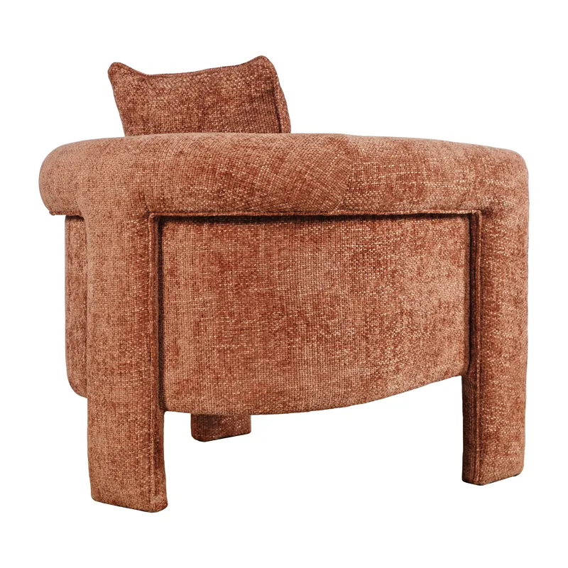 Adley Modern Upholstered Vintage Accent Armchair With Pillow