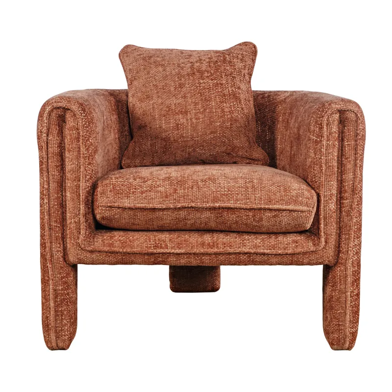 Adley Modern Upholstered Vintage Accent Armchair With Pillow