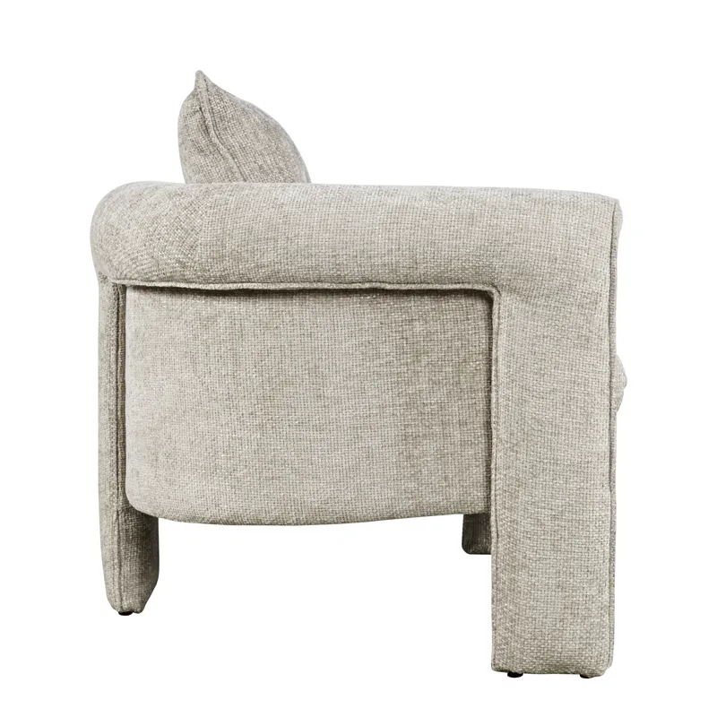 Adley Modern Upholstered Vintage Accent Armchair With Pillow