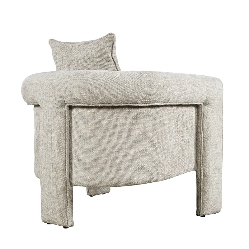 Adley Modern Upholstered Vintage Accent Armchair With Pillow
