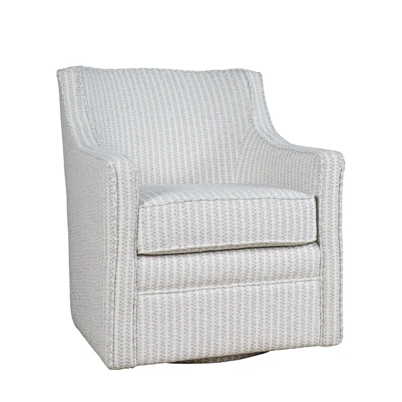 Barrett Crux Transitional Modern Textured Upholstery Swivel Accent Armchair