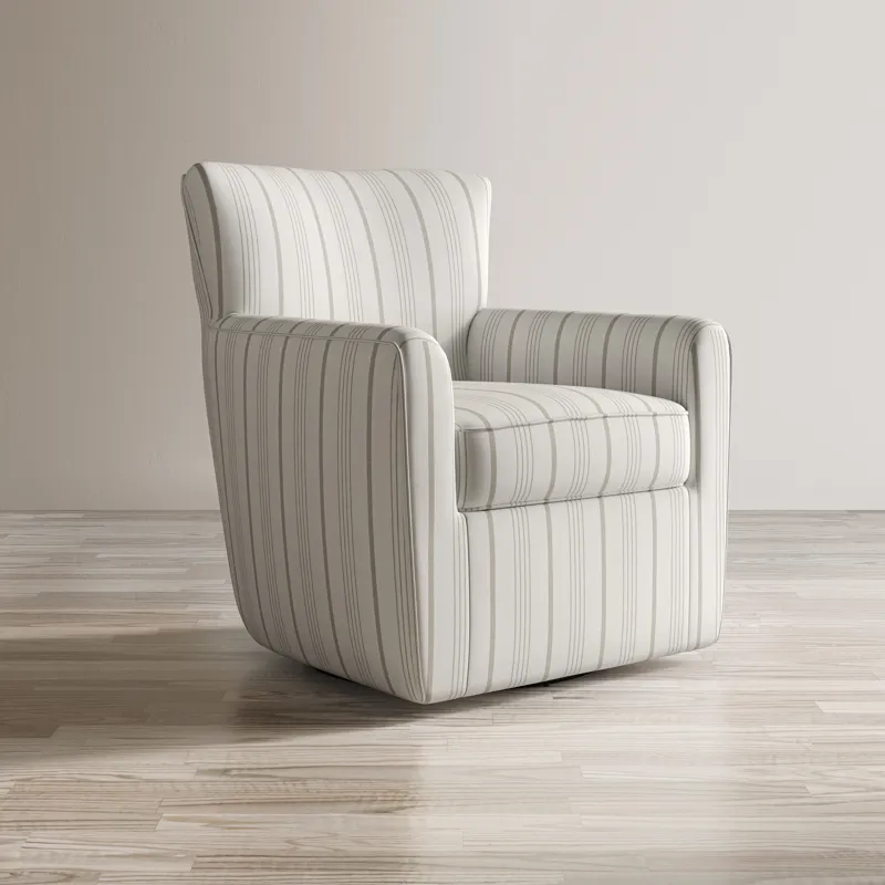 Blakely Harper Contemporary Traditional Swivel Accent Chair