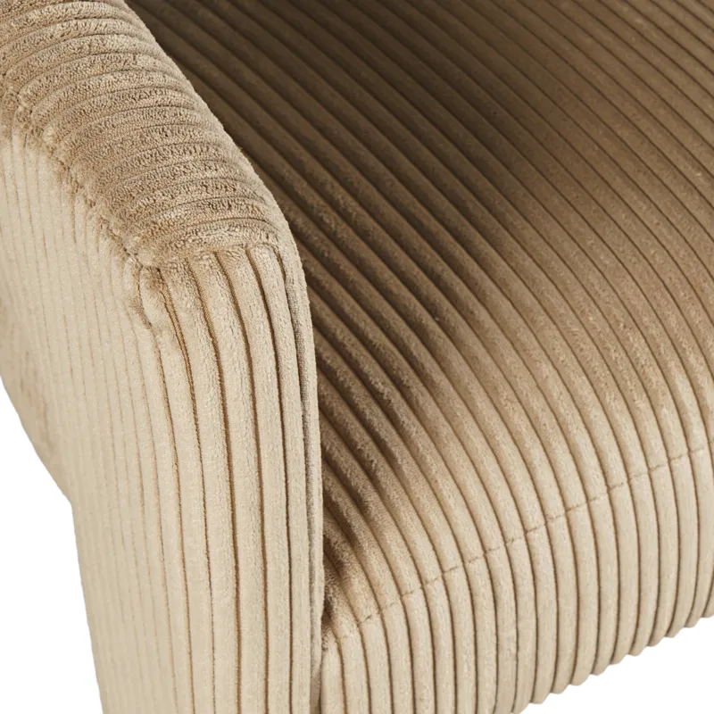 Bowen Modern Three-Leg Upholstered Accent Dining Armchair With Corduroy Fabric