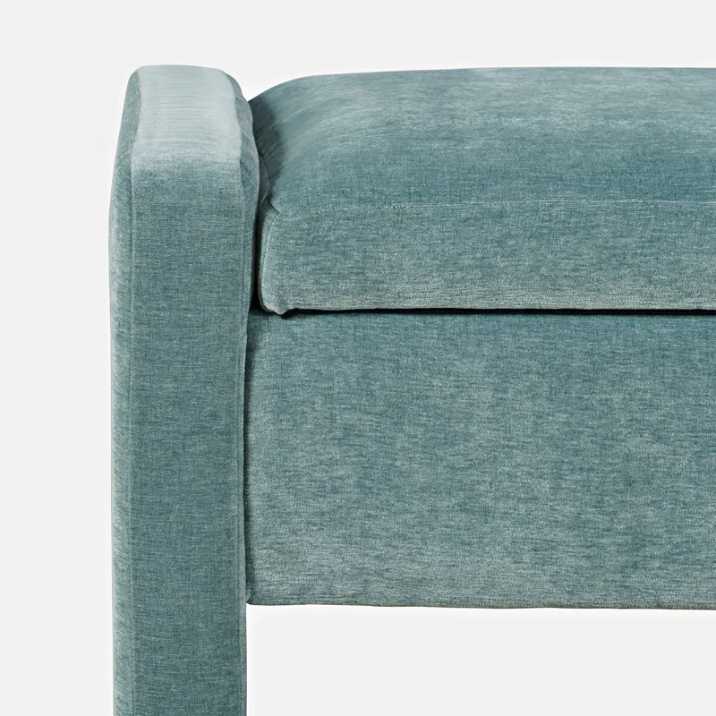 Braun 48\" Contemporary Upholstered Modern Bedroom Hallway Storage Bench