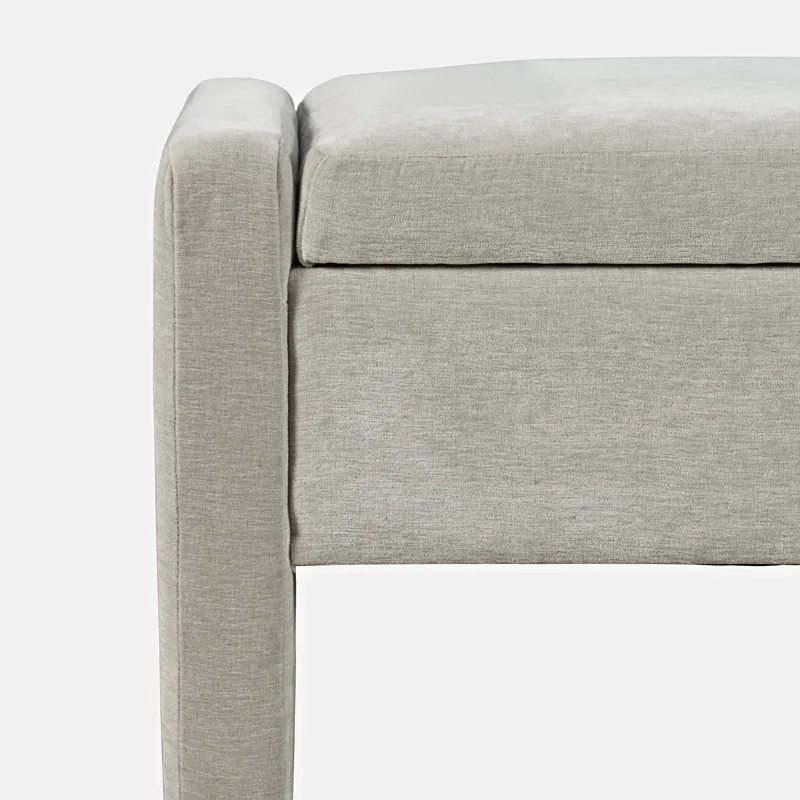 Braun 48\" Contemporary Upholstered Modern Bedroom Hallway Storage Bench