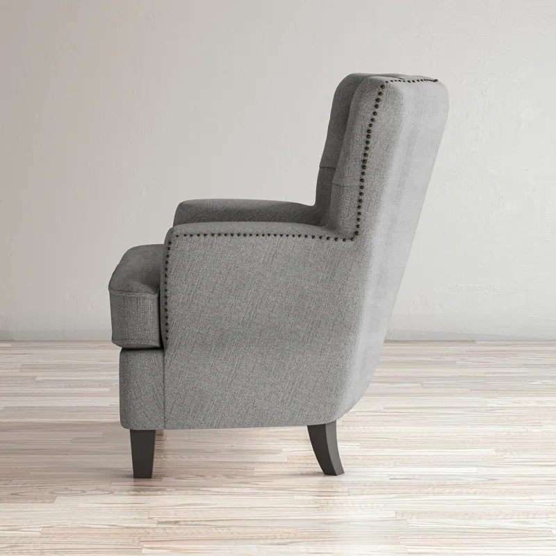 Bryson Transitional Upholstered Accent Chair With Nailhead Trim