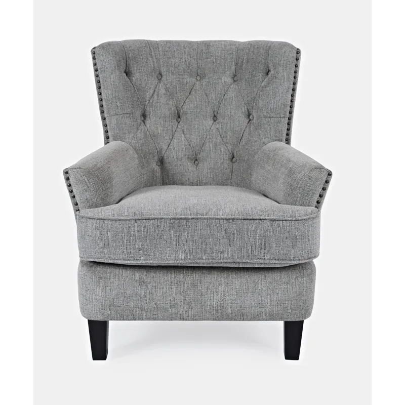 Bryson Transitional Upholstered Accent Chair With Nailhead Trim
