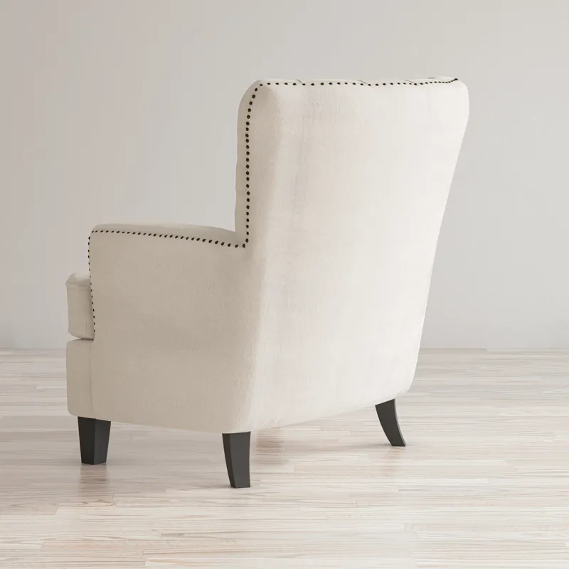 Bryson Transitional Upholstered Accent Chair With Nailhead Trim
