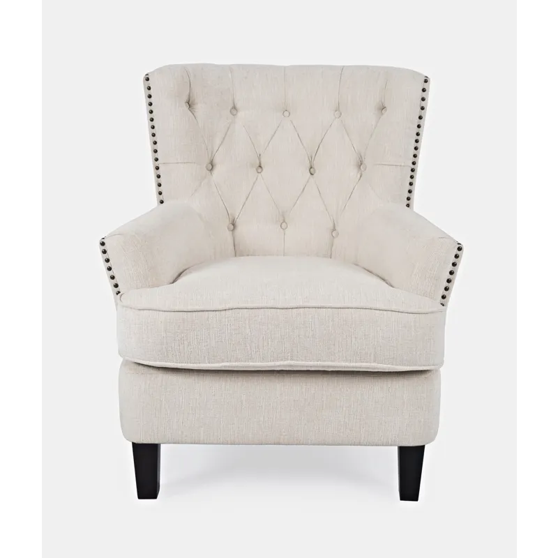 Bryson Transitional Upholstered Accent Chair With Nailhead Trim