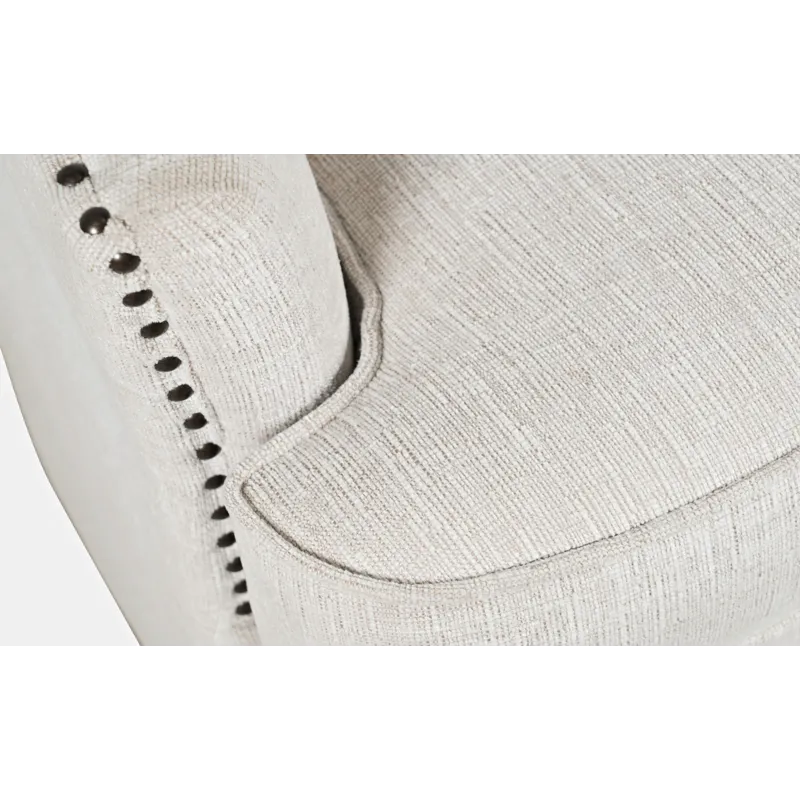 Bryson Transitional Upholstered Swivel Chair With Nailhead Trim