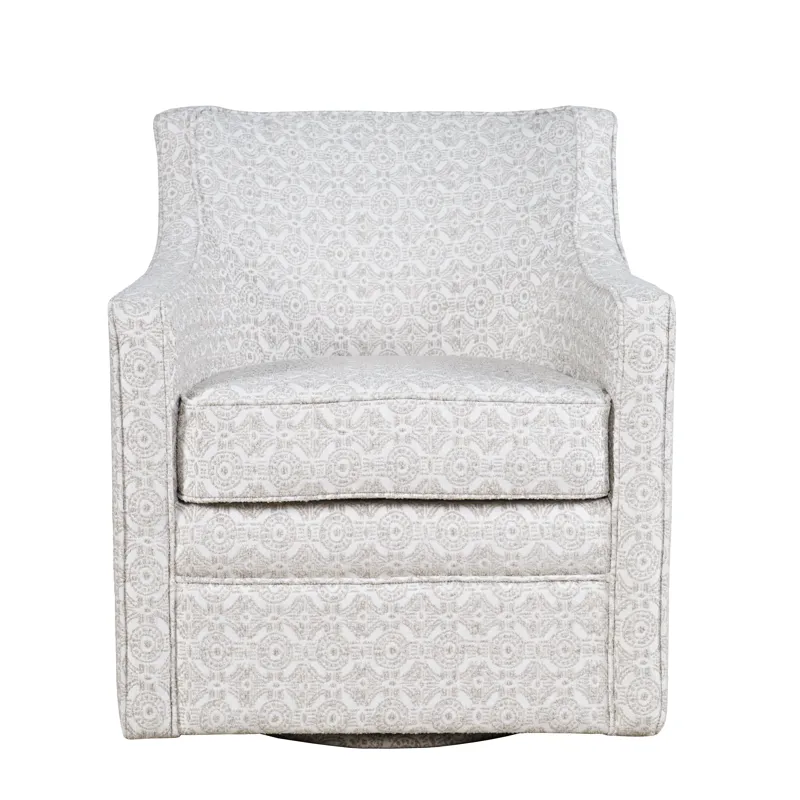 Barrett Crux Transitional Modern Textured Upholstery Swivel Accent Armchair
