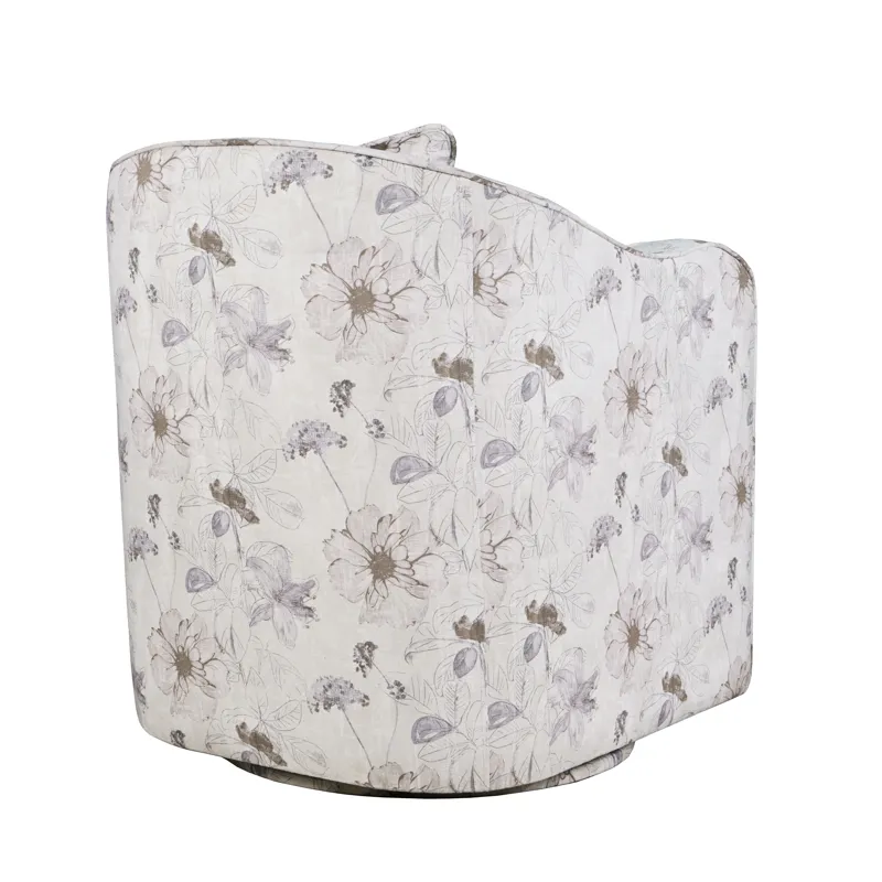 Daisy Bloom Classic Traditional Swivel Accent Armchair With Pillow