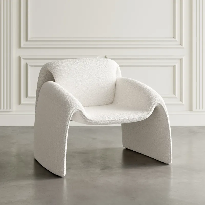 Dolce Mid-Century Modern Bent Angle Upholstered Accent Chair