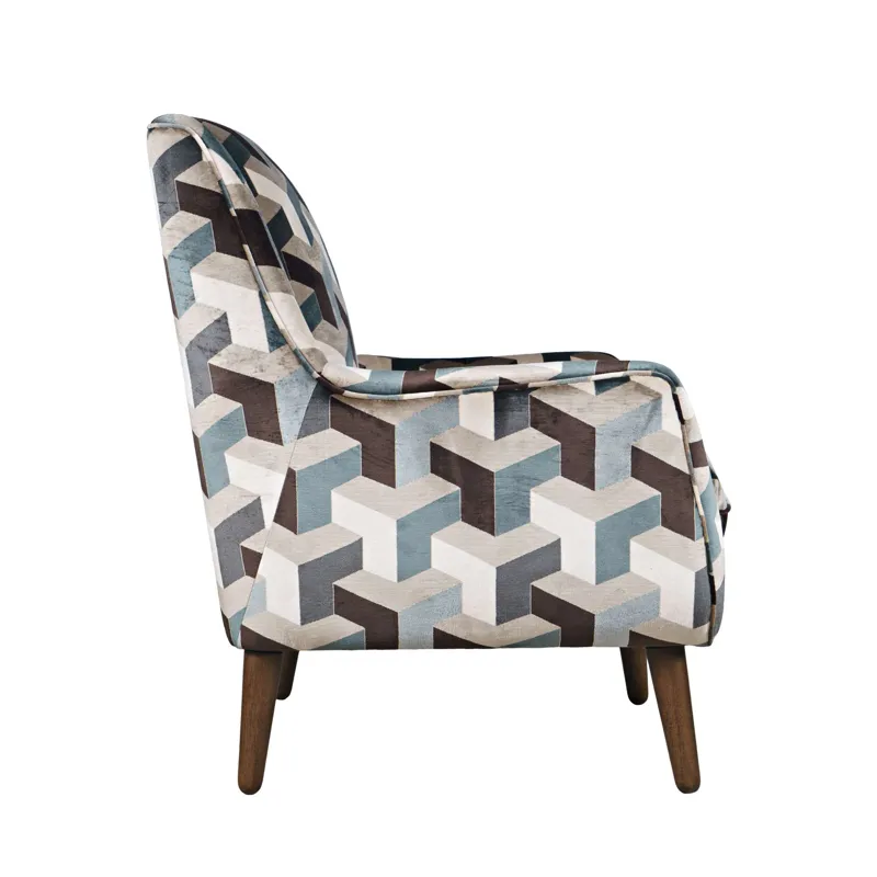 Nielsen Mid-Century Modern Upholstered Geometric Lounge Accent Chair
