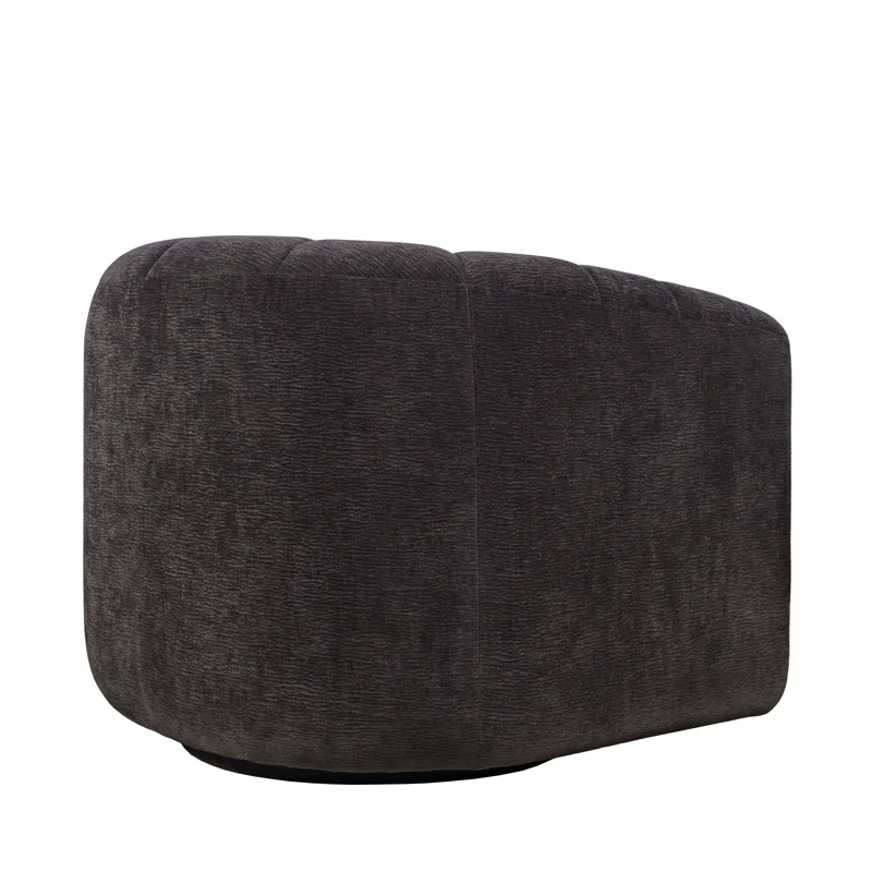 Grande Modern Barrel Swivel Upolstered Tufted Accent Chair